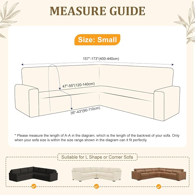 ALIECOM Corner Sectional Couch Covers Washable Sofa Cover L Shaped Couch Cover for Dogs Pets Stretch Soft Sectional Slipcovers with Non Slip Strips U Shape Furniture Protector (Bubble-Navy, Small) - Image 3