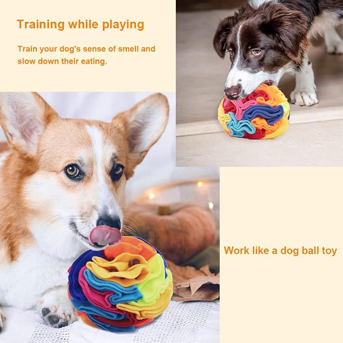 Ablechien Snuffle Ball - Snuffle Ball for Dogs Large Breed, Interactive Dog Toys to Keep Them Busy, Dog Puzzles for Large Dogs with Storage Bag Machine Washable - Image 3