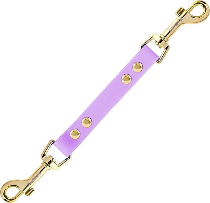 PetBonus Dog Collar Safety Clip, Waterproof Backup Safety Strap | Prong Collar to Harness Connector, Escape Proof, Odor Proof, Easy to Clean, Double Ended Clasp for Training Walking, Purple by Petbonus