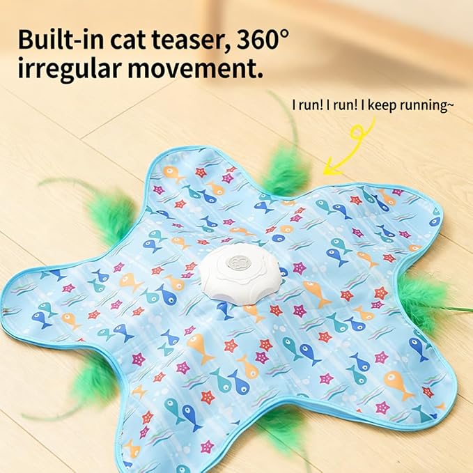Automatic Cat Toy for Indoor Cats, Hide & Seek Hunting Game | Rechargeable Interactive Cat Toys, Moving Concealed Feathers, Durable Exercise Toys for Indoor Cats - Image 8