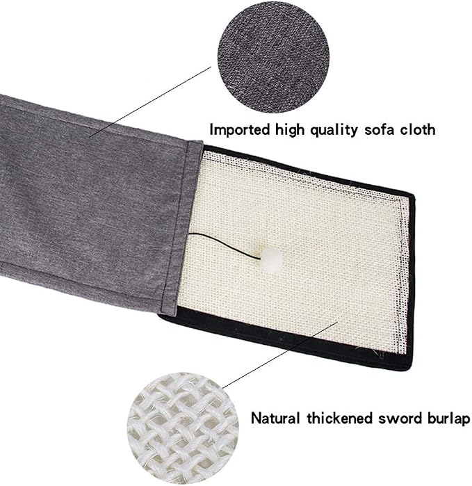 HAOZAIKEJI Cat Scratcher Mat Sofa Protector Natural Sisal Cat Scratching Mat Cat Scratch Couch Cover Heavy Duty Couch Guard Easy Installation Scratch Pad for Grinding Claws Protecting Furniture - Image 5