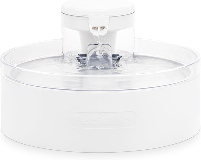 PetSafe Outlast Pumpless Dog Water Fountain, 128 oz, Dogs & Multiple Cats | Pumpless HydroSpin Design Cycles 128 Oz Water, Ion-x Carbon Filter Softens Water, Smart Sensors Slow Flow at Night by PetSafe