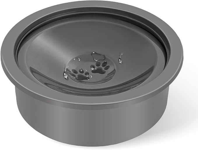 No Spill Dog Water Bowl, Slow Drinking Non Spilling Water Dish, Fits into Elevated Pet Feeder, 30oz Messy Drip Proof Slobber Stopper Water Dispenser for Dogs by SCHITEC