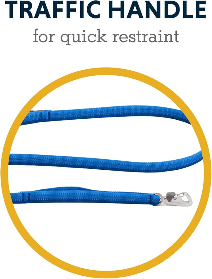 Ruffwear, Front Range Dog Leash, 5 ft Lead, Blue Pool | Light & Strong Lockable Swivel Crux Clip, Padded Handle, Durable Webbing, Traffic Handle & Accessory Loop for Everyday Walks - Image 6