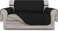 Easy-Going Reversible Couch Cover, 2 Cushion Sofa, Loveseat, Black/Beige | Machine Washable Slipcover For Dogs, Water Resistant Furniture Mat For Living Room, Non-Slip Sofa Cover, Pet Friendly by Easy-Going