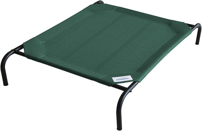 Coolaroo Original Elevated Dog Bed - Breathable Off-The-Ground Pet Bed with Cooling Fabric, Joint Relief & Moisture-Resistant Fabric, 100% Recyclable, Easy Clean, Brunswick Green, Extra Large by Coolaroo