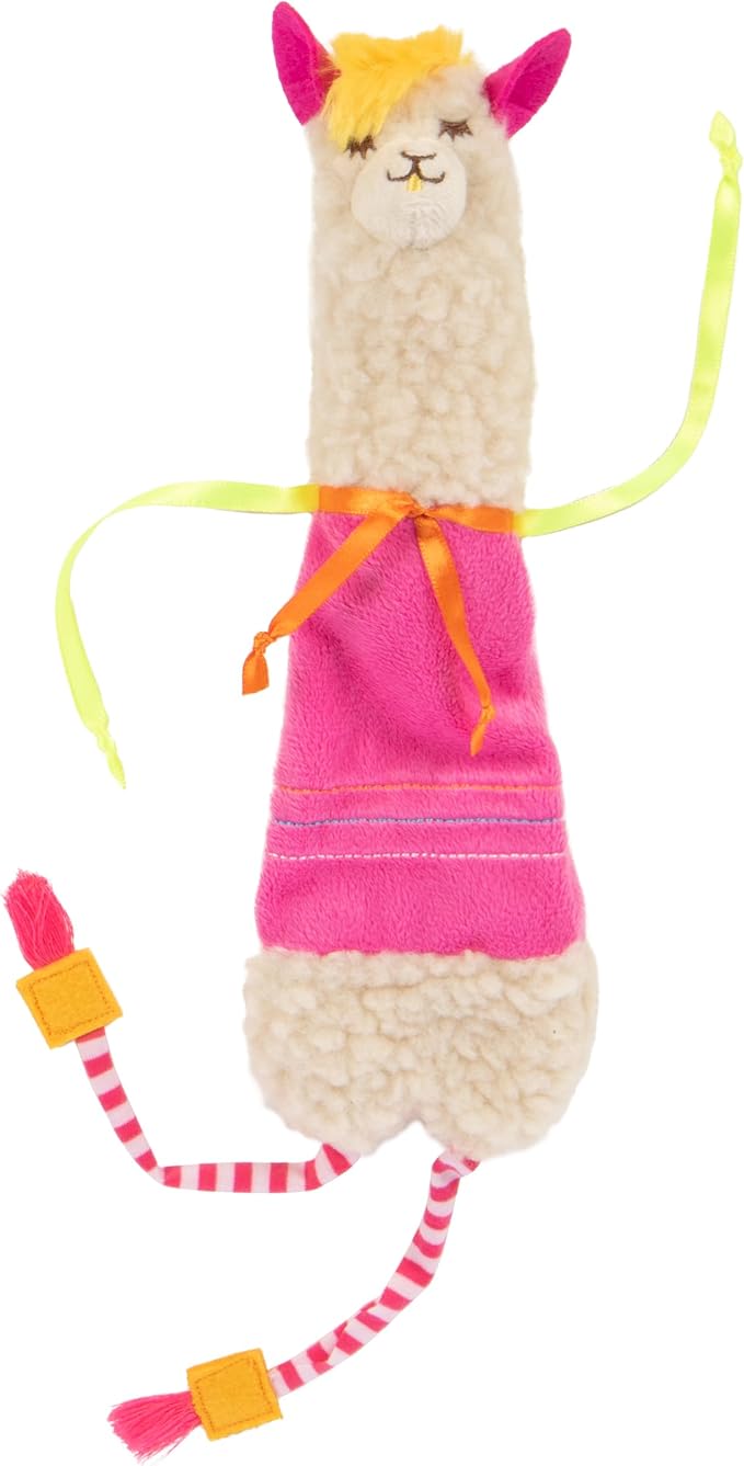 SmartyKat Leggy Llama Catnip Crinkly Plush Kicker Cat Toy, Soft Floppy Body for Wrestling & Bunny Kicks for Cats & Kittens by SmartyKat