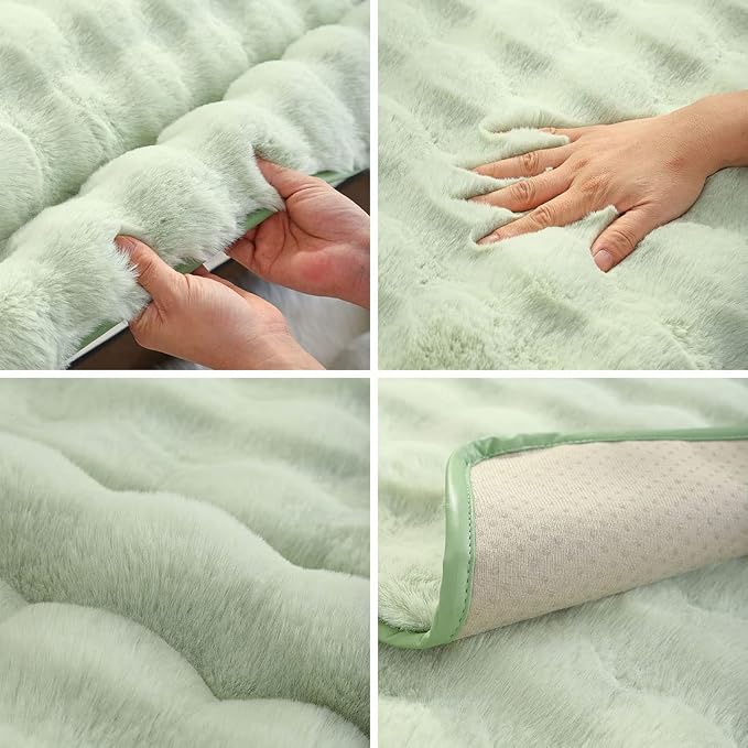 Faux Fur Couch Covers for Sofa Thick Fuzzy Sofa Covers for Dogs | Soft Warm Couch Cover Shaggy Fuzzy Sectional Sofa Cover Non-Slip Plush Sofa Slipcover Furniture Protector - Image 7