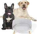 Raised Dog Feeder Bowl Stand (Without Bowls), Fits Dish up to Φ 8" | Spill Proof Elevated Dog Food Stand, Anti-slip Pet Food Holder Feeding Table for Medium and Large Breeds, Grey by PTOBER
