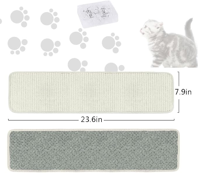 Cat Scratching Pad Natural Sisal Sofa Bed Corner Furniture Protector | Cat Scratcher Mats Protecting Carpets and Sofas Couch Corner Furniture Anti-slip Sisal Cat Repellent Mat for Sofa Desk Legs - Image 7