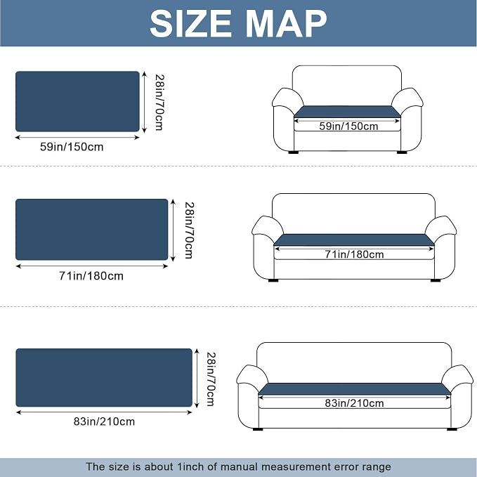 Waterproof Dog Couch Cover, Non Slip Pet Sofa Protector, Thick Fuzzy Couch Cover for Dogs, Machine Washable Furniture Protector, Scratch Resistant Pet Couch Mat(Berlin Blue, 28" x 83"/70 x 210cm) - Image 2