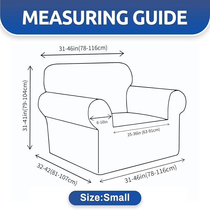 YEMYHOM Couch Cover Latest Jacquard Design High Stretch Sofa Chair Covers for Living Room, Pet Dog Cat Proof Armchair Slipcover Non Slip Elastic Furniture Protector (Small, Begonia Leaf Light Gray) - Image 6