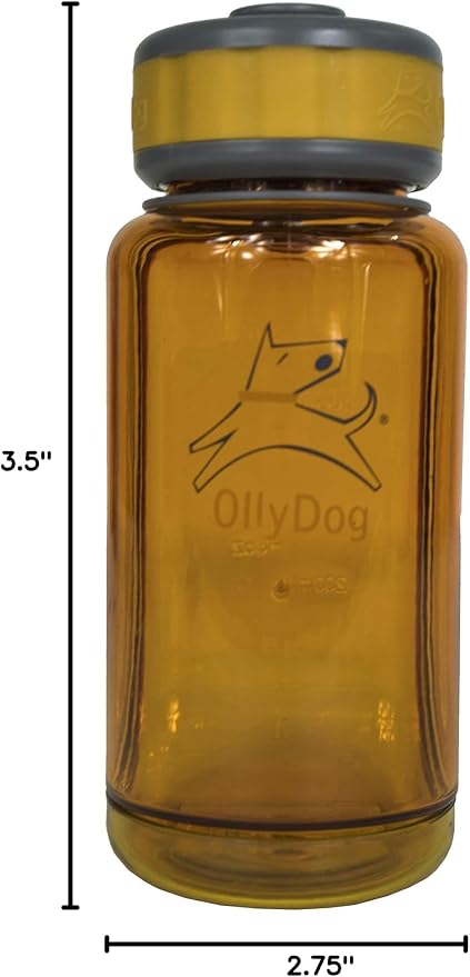OllyDog OllyBottle, Dog Water Bottle, Pet Water Dispenser with Detachable Bowl, Pet Accessories for Outdoor Walking, Hiking, Travel (600ml, Flame) - Image 7