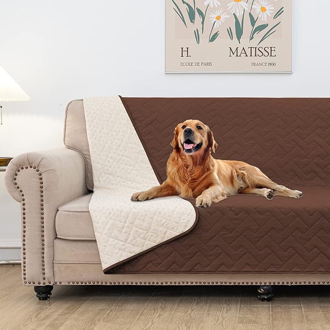 fuguitex Waterproof Dog Bed Cover Couch Cover for Pet Anti-Slip Cat Mat Pet Pad Blanket for Sofa Chair Recliner Bed Furniture Protrctor by fuguitexHome