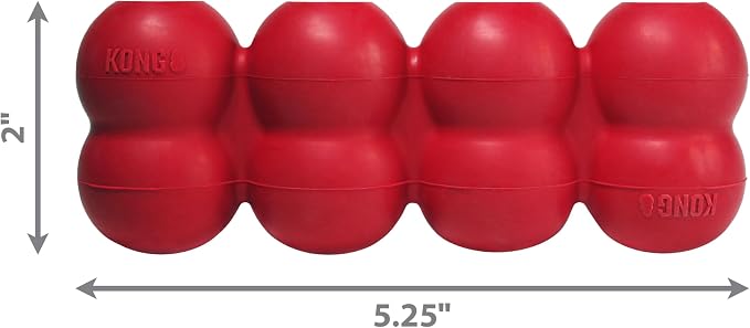 KONG Goodie Ribbon, Stuffable Natural Rubber Dog Toy, for Small Dogs | Stuffable Bone-Shaped Rubber Toy with Four Fillable Goodie Grippers for Fun, Treat-Based Enrichment Play - Image 6