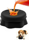 Huafly Slow Feeder Dog Bowls,3-Layer Detachable for Easy Cleaning,Dual-Use Wet Lick & Dry Slow Feeder,Food-Grade Silicone,Anti-Slip Base for All Floors,for Small,Medium,Large Dogs Black by Huafly