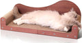 ComSaf Cat Scratcher Bed 26.4 in, Large Cardboard Cat Scratching Board | Scratch Pad Lounger, Sofa Couch Shape, Corrugated Cardboard, Furniture Protection, Indoor Resting Spot, Claw Care by ComSaf