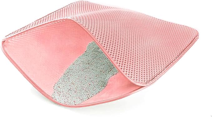 Cat Litter Mat, Kitty Litter Trapping Mat, Honeycomb Double Layer Mats, No Phthalate, Urine Waterproof, Easy Clean, Scatter Control, Catcher Litter Tray Box Rug Carpet by WePet