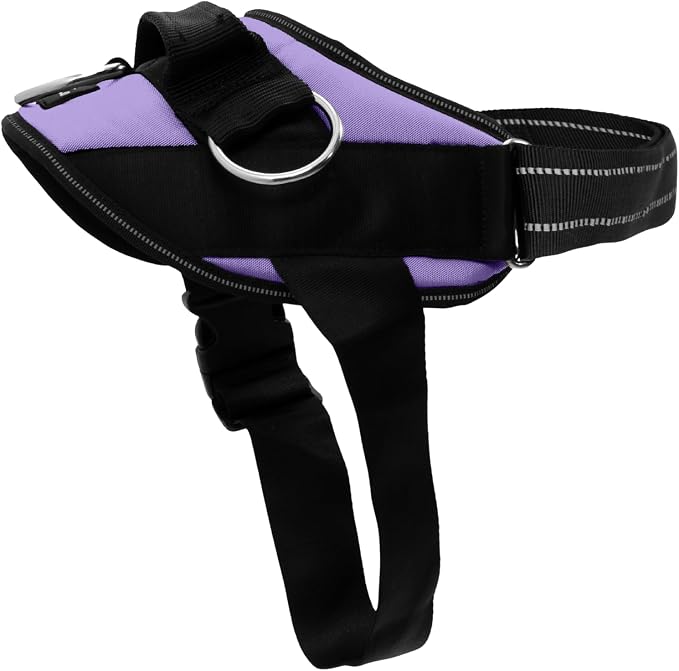 ShawnCo Essential Dog Harness, No-Pull Pet Vest (ICY Lilac,M) | 3 Leash Clips, Easy On, No-Choke, Reflective, Adjustable Fit, Padded Comfort, Control Handle, For Small, Medium & Large Dogs by SHAWNCO