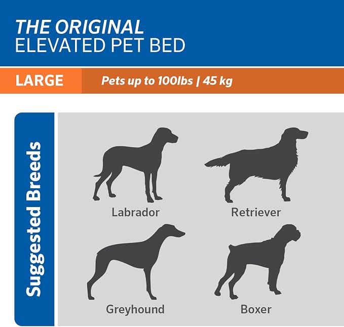Gale Pacific Coolaroo The Original Cooling Elevated Dog Bed, Indoor and Outdoor, Large, Brunswick Green, 51.00" x 31.50" x 8.00" - Image 6