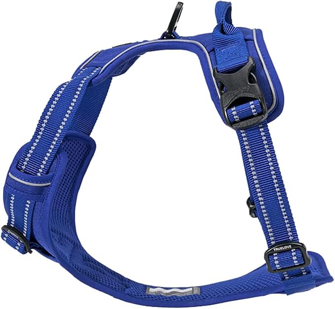 TRUE LOVE Adjustable No-Pull Dog Harness Reflective Pup Vest Harnesses Comfortable Control Brilliant Colors Truelove TLH5651(Royal Blue,M) | Front Clip, No-Choke, Soft Padded, Control Handle, Anti Escape, Dog Car Harness, Walking and Training, Escape P... - Image 4