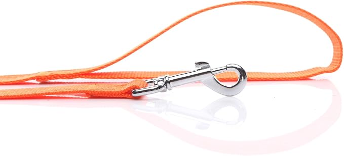 Nylon Dog Leash 4 Ft 5 Feet 6 Foot Long, Walking Training Dog Leashes for Medium Large Dogs, 1 Inch Wide(5ft, Orange) - Image 4
