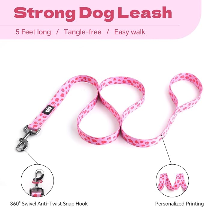 Dog Harness Leash Set Adjustable Heavy Duty No Pull Halter Harnesses for Small Medium Large Breed Dogs Back Clip Anti-Twist Perfect for Walking - Image 4