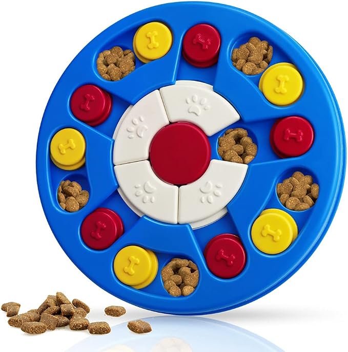 Joansan Dog Puzzle Toy, Interactive Dog Game, Mentally Stimulating Treat Dispenser for Large Dogs, Food Grade Material, Sequential Skills, Portable | Treat Dispenser & Slow Feeder for Small Medium & Large Dog Treat Training (Higher Level 2-3) by JoansanPet