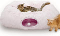 XxingSheep Extra Large Cat Tunnel Bed Plush Cat Cave for Indoor Cats | Spacious rectangular sleeping area allows adult cats and multi-cat homes to stretch, relax and sleep comfortably Pink by XxingSheep