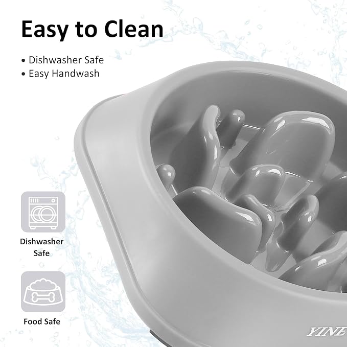 YINEYA 2PCS Slow Feeder Dog Bowls, Pet Supplies that Slow Down Eating, Pet Food Bowls, Maze Dog Puzzle Feeder for Medium Breed - Image 7