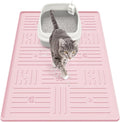 Silicone Cat Litter Mat, 34" X 25" Litter Box Mat, Pink | SiliconeLitter Trapping Mat, Soft and Waterproof,Cat Litter Box Mats for Floor by Gentledog