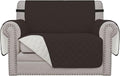 Easy-Going Reversible Couch Cover, Oversized Chair, Chocolate/Ivory | Machine Washable Slipcover For Dogs, Water Resistant Furniture Mat For Living Room, Non-Slip Sofa Cover, Pet Friendly by Easy-Going
