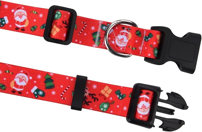 Mihqy Dog Collar and Leash Set, for Small Dogs, Christmas Set,S | with Fashion Patterns, Adjustable for Small Medium Large Dogs, Comfortable for Walks and Outdoor Hikes - Image 3