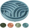 OHMO Slow Feeder Dog Bowl, 5.9" Lick Mat for Dogs, Tree of Life, Light Blue | Cat Slow Feeder Bowl, Anti Choking, Enrichment Toys, BPA-Free Silicone Feeding Bowl, Boredom and Anxiety Reducer by OHMO