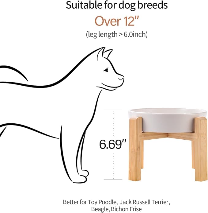White Ceramic Dog Bowl Slow Feeder for Medium and Large Breed, Elevated/Raised 1.5 Cup 8.26 in Slow Feeding Bowl,Puzzle Dog Food Bowl for Fast Eater,Maze Dish for Fast Eater - Image 3
