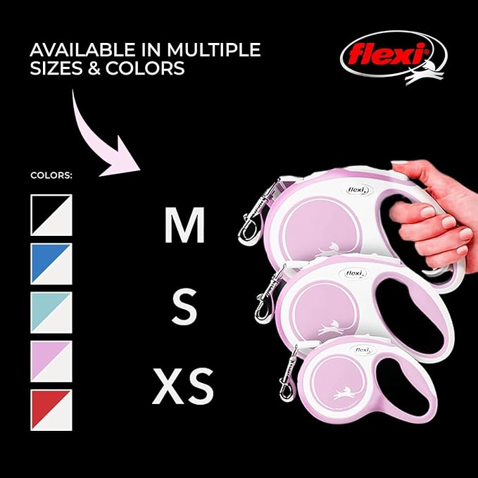 FLEXI® Comfort Tape Retractable Dog Leash, Medium, 16 ft - Pink/Rose - Image 6