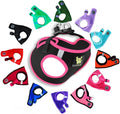 EcoBark Step in Dog Harness, Reflective & Adjustable Mini Body Halter Vest | Eco Friendly Teacup Dog Harnesses For XXS, XS & Small Dogs, Tiny Soft Mesh Toy Breed Harness, Size XXXS, Black & Pink by EcoBark