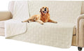 Tcksstex Waterproof and Anti-Slip Dog Bed Cover and Pet Blanket Sofa Pet Bed Mat ，car Incontinence Mattress Protectors Furniture Couch Cover for Most Cats Dogs, Pets（52x82-Ivory） by TcksstexFauxFurDogBedCover