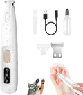 1PC Dog Paw Trimmer with LED Light,35dB Low Noise Precision Pet Paw Trimmer for Dogs Cats Grooming Clippers,Safety Electric Paw Hair Trimmer for Paws,Ears,Rump,Face,Eyes,Dog by Unknown