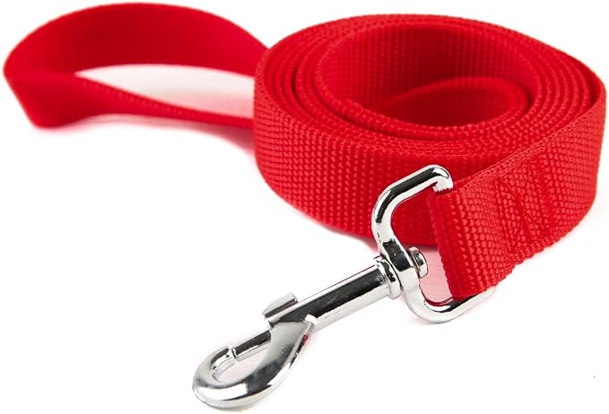 Nylon Dog Training Leash, Traction Rope, 4Ft /5 Foot /6 Feet Long, 5/8 inch 3/4 Inch 1 Inch Wide, for Small and Medium Dogs (3/4'' x 4 F, Red) by TAIDA
