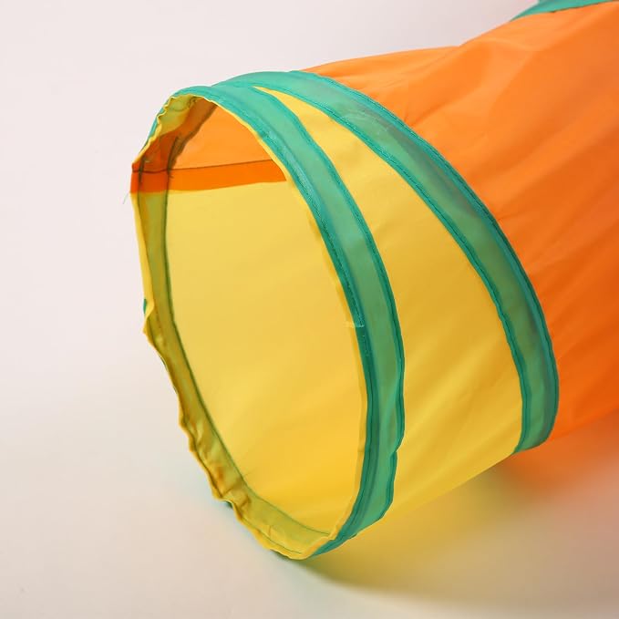 Pet Cat Tunnel, S-Shape Tunnels for Indoor Cats, Collapsible Pet Tunnel for Kitten, Puppy, Rabbit, 25cm-Wide Tunnels, Durable & Breathable, with Peek Hole Toy Ball - Image 6