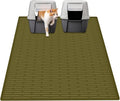 40"x30"(100cmx75cm) Extra Large Silicone Cat Litter Mat, XXL Litter Trapping Mat for Under Litter Box, Non-Slip Waterproof Kitty Litter Catcher, Easy to Clean Mat for Cats, Avocado Green by WelcometoULTIBE