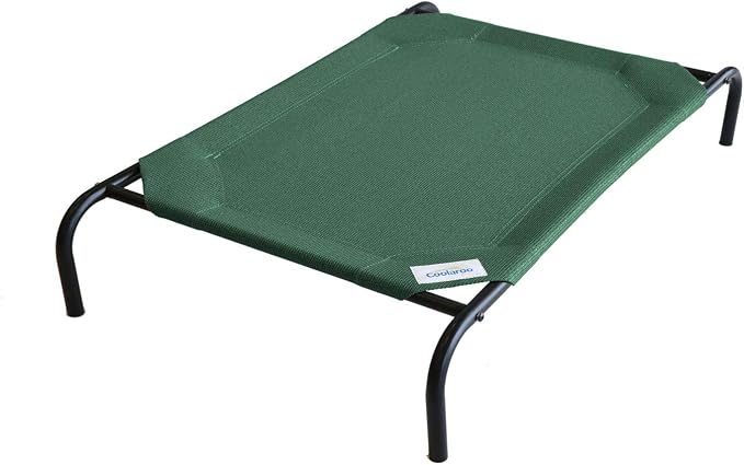 Gale Pacific Coolaroo The Original Cooling Elevated Dog Bed, Indoor and Outdoor, Large, Brunswick Green, 51.00" x 31.50" x 8.00" by Coolaroo
