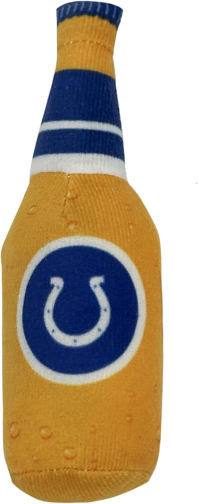 Pets First Best Plush CAT Toy - NFL Indianapolis Colts Complete Set of 3 Piece Cat Toys Filled with Fresh Catnip. Includes: 1 Helmet Cat Toy, 1 Football Cat Toy with Feathers & 1 Beer Bottle - Image 4