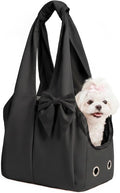 Fashion Dog Purse Carrier for Small Dogs and Cats, Soft-Sided Puppy Tote Bag Under 15 lbs, Lightweight Pet Carrier with 4 Pockets, Smart Zipper Lock, Pet Travel Bag for Travel Outdoor(Black) by Unknown