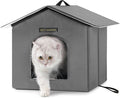 Outdoor Insulated Cat House for Feral Medium Cats Weatherproof | Indestructible windproof shelter with mat & clip, insulated waterproof design, fits stray & feral cats for winter outdoor use by Rest-Eazzzy