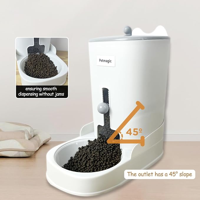 Gravity cat Feeder by Petmagic is a 3.6L Large-Capacity cat Food and Water Bowl Set. This Two-piece Set is Suitable for pet Feeding, Including Small and Medium-Sized Dogs, Kittens. - Image 3