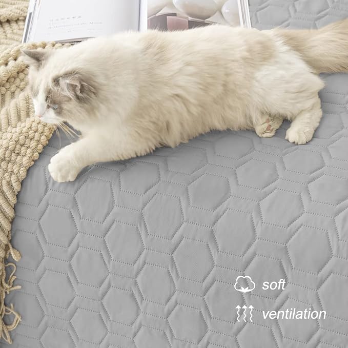 Tcksstex Waterproof and Anti-Slip Dog Bed Cover and Pet Blanket Sofa Pet Bed Mat ，car Incontinence Mattress Protectors Furniture Couch Cover for Most Cats Dogs, Pets - Image 5