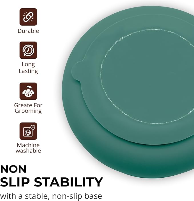 Slow Feeder Dog Bowls, Dishwasher Safe, Non-Slip Base, BPA-Free Slow Eating Dog Bowl (Sage, 1-Pack) - Image 4