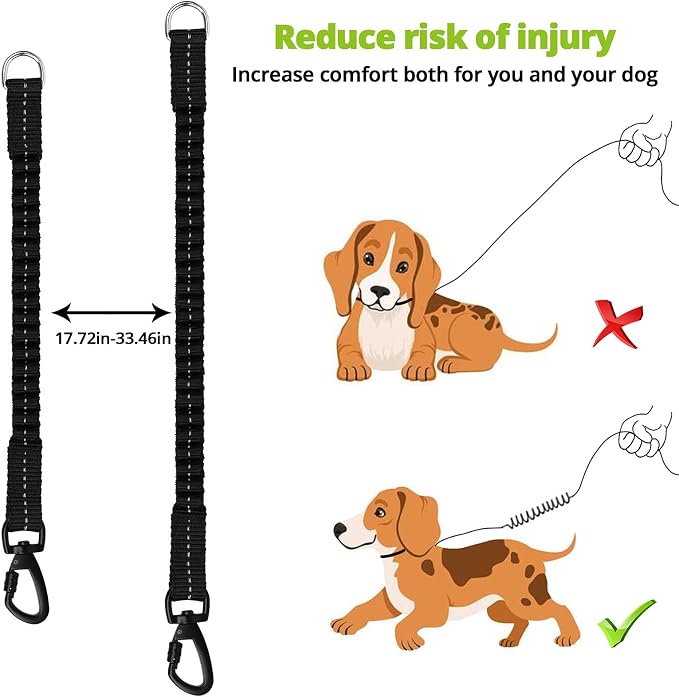 Long Dog Leash 50 FT: Heavy Duty Rope Leashes for Dogs Training with Swivel Lockable Hook Reflective Threads Bungee and Padded Handle - Dog Lead for Large Small Medium Dogs Outside Walking Hiking - Image 6